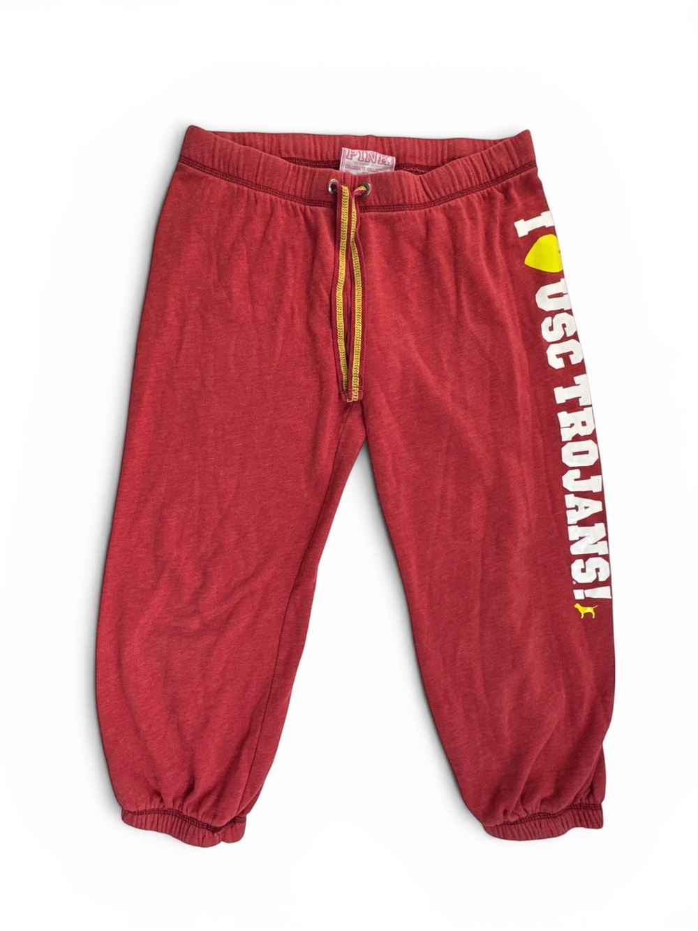Y2K Victorias Secret Pink I Love USC Trojans Jogger Sweatpants Collegiate XS